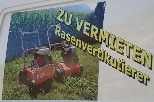 Rasenvertikutierer zu vermieten